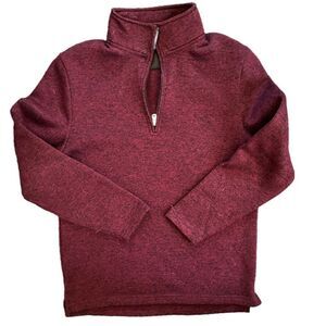 Beverly Hills Polo Club Men's Maroon Half Zip Pullover